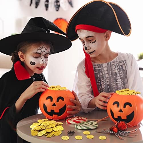 St Patricks Day and pirate themed gold coin decorations in a clear bag.