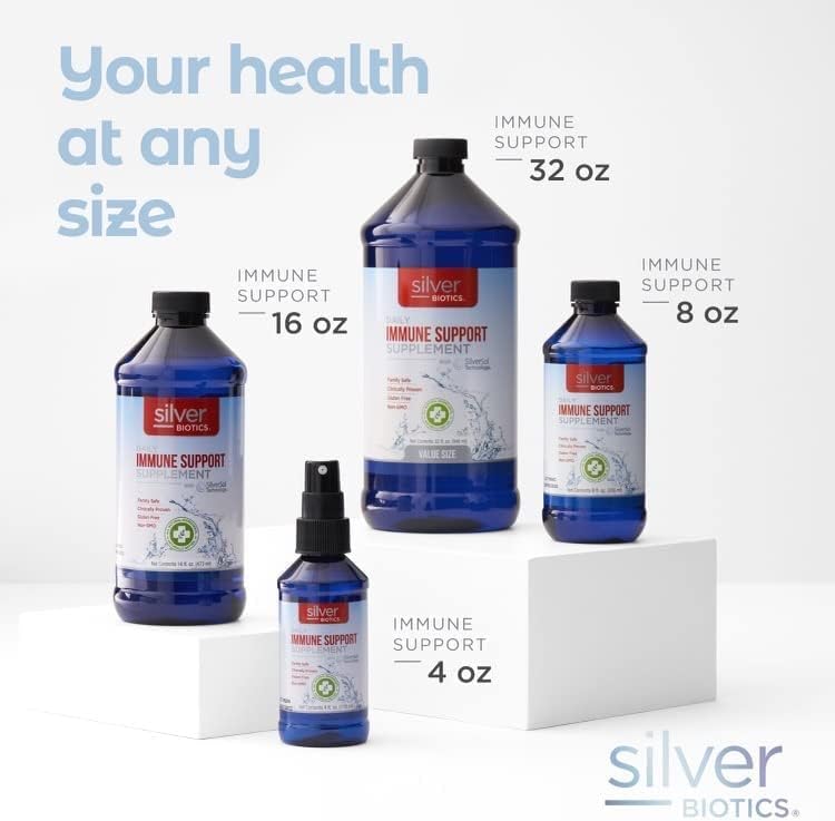 Authentic USA imported Silver Biotics value size bottles for daily immune health