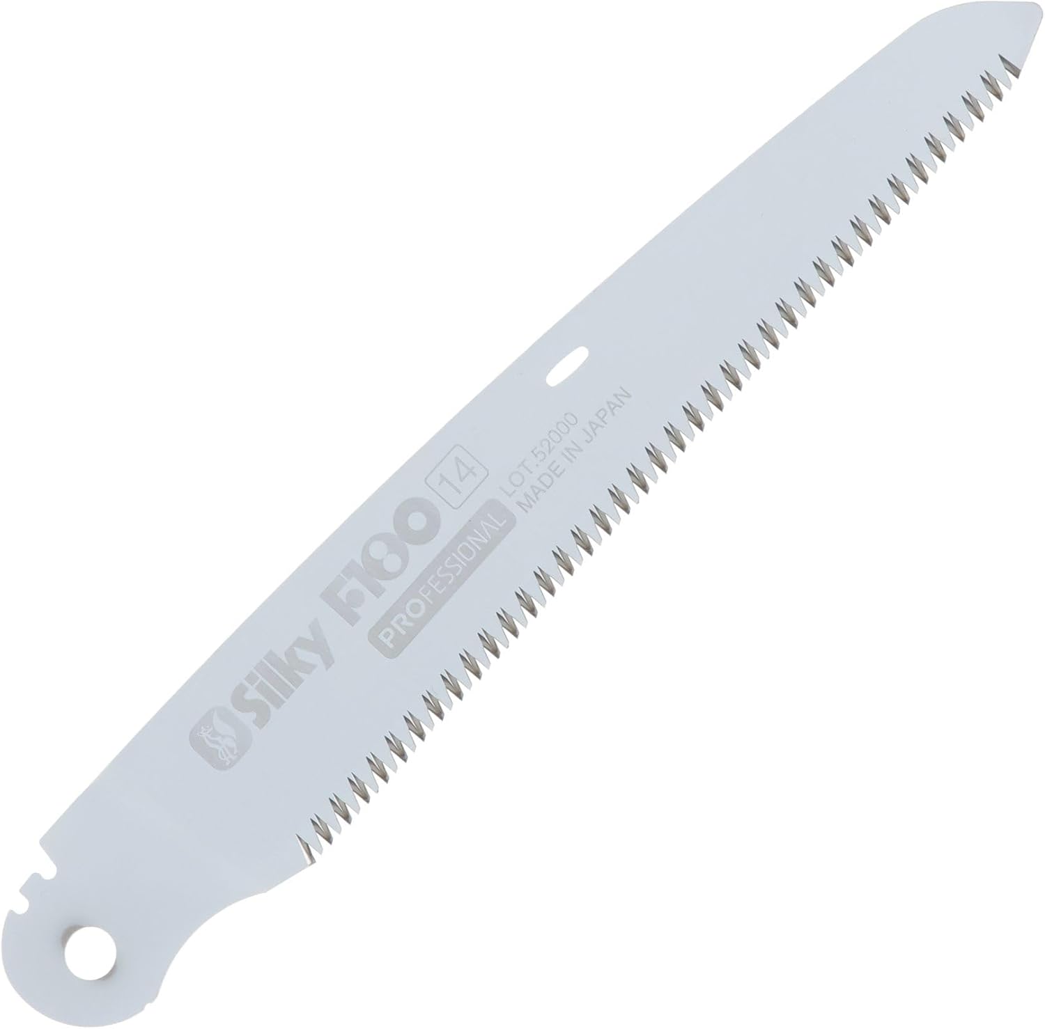 Replacement blade only for Silky F180 folding saw displaying the official brand model markings