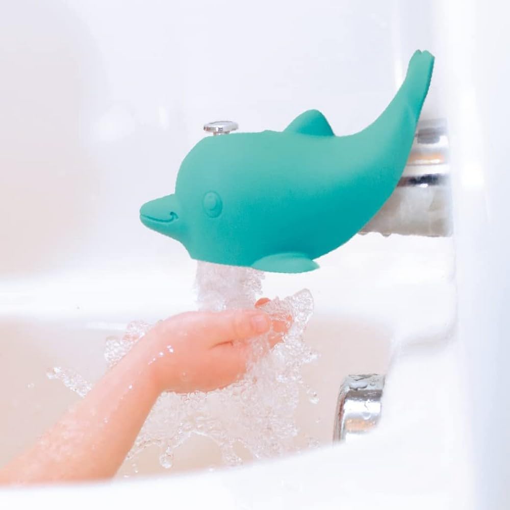 Nuby Bathtub Safety Spout Guard dolphin design front view