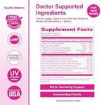 Pink Stork Postpartum Mood Support complete product box and bottle