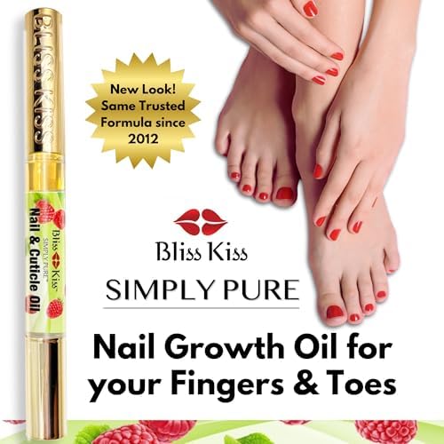 Bliss Kiss Simply Pure nail serum in use on fingernails