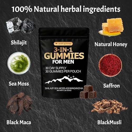 Back label of Zenith 3 in 1 formula detailing nutrition facts and trace minerals