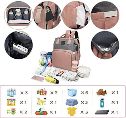 ANWTOTU waterproof maternity bag front pockets open revealing insulated feeding bottle slots