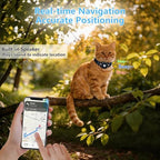 The anti-lost tracking mechanism detached from the collar to demonstrate the 2-in-1 design.
