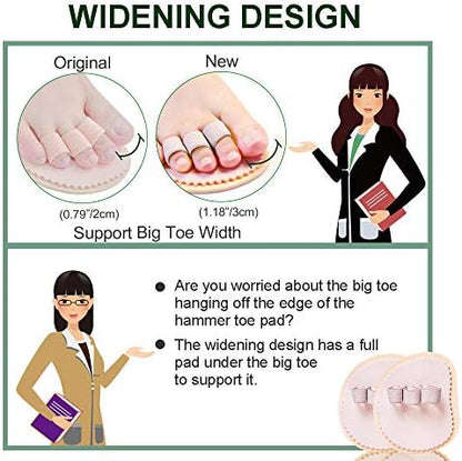 Welnove foot care product being worn on the second and third toes.