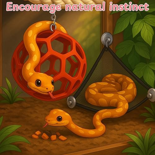 Homedy Crafts reptile habitat decor set installed in a tropical terrarium setup