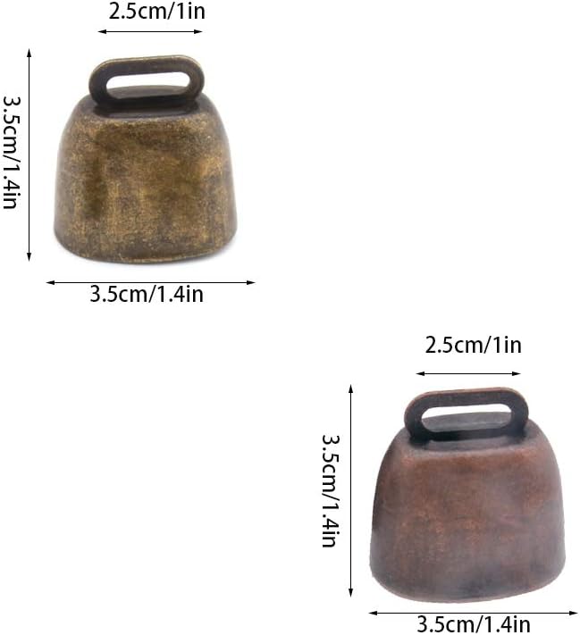 Fatiya small brass bronze bell showing the integrated loop design for collar and craft attachment.