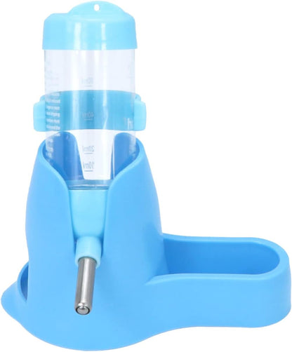 3 in 1 Hamster Hanging Water Bottle Pet Auto Dispenser with Base for Dwarf Hamster Mouse Rat Hedgehog (80ML, Blue) - Image 3