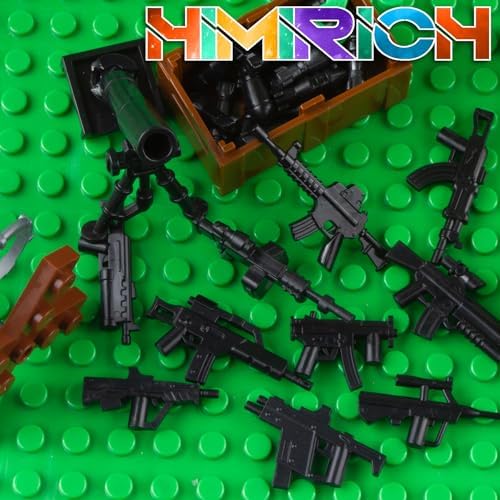 Complete layout of the 38 pieces of miniature World War II soldier gear and weaponry components.