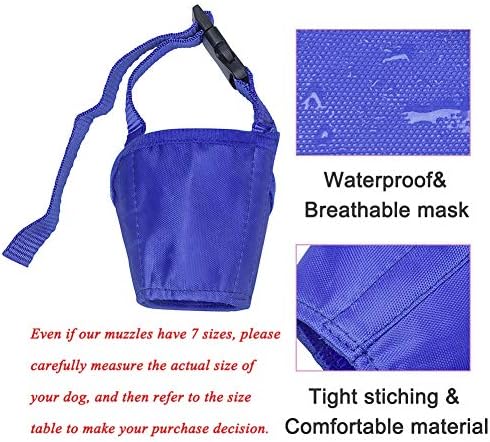 Premium imported multi-pack dog muzzles showing adjustable nylon neck straps.