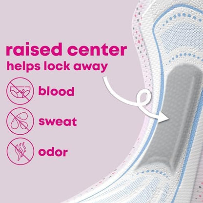 Authentic U by Kotex Balance Teen pads with wings for reliable period protection.