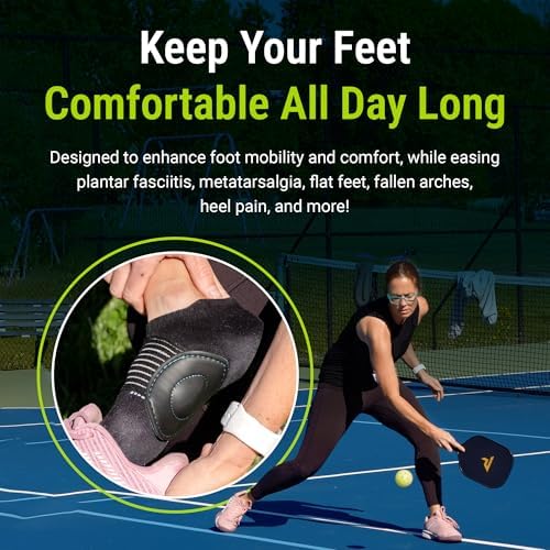 Strutz patented gel foam foot pads being worn with athletic shoes