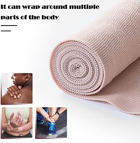 Latex free cotton elastic bandage roll for sensitive skin athletic support