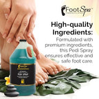 Large 128 ounce foot spa prep spray for hygiene and odor control