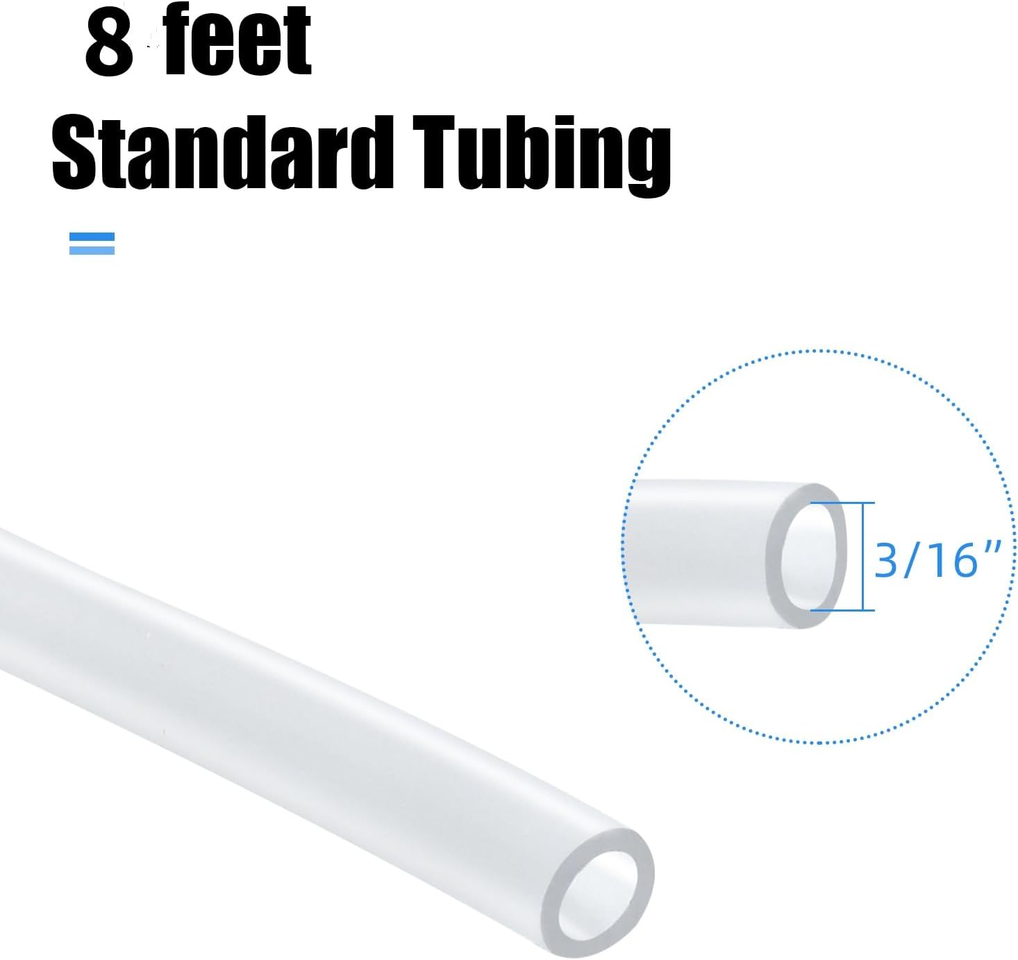 Aquaneat transparent air pump hose showing flexible kink resistant material for aquariums
