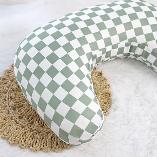 Close up of soft plush fabric on nursing pillow cover