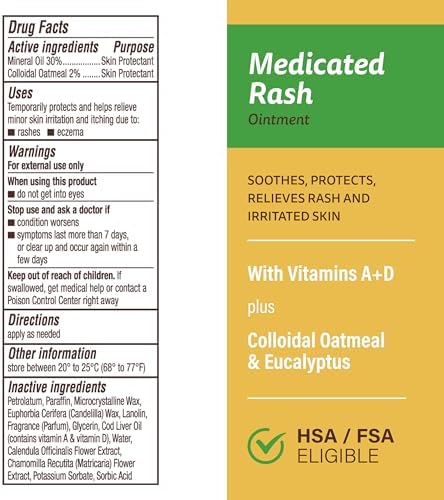 A+D Medicated Skin Protectant packaging highlighting colloidal oatmeal and vitamins