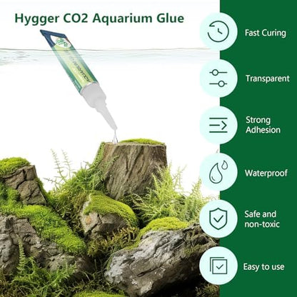 Close up view of the applicator nozzle on the aquascaping superglue tube for precise plant placement.