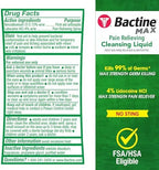 Bactine MAX antiseptic numbing spray four pack bottles arranged vertically for household first aid