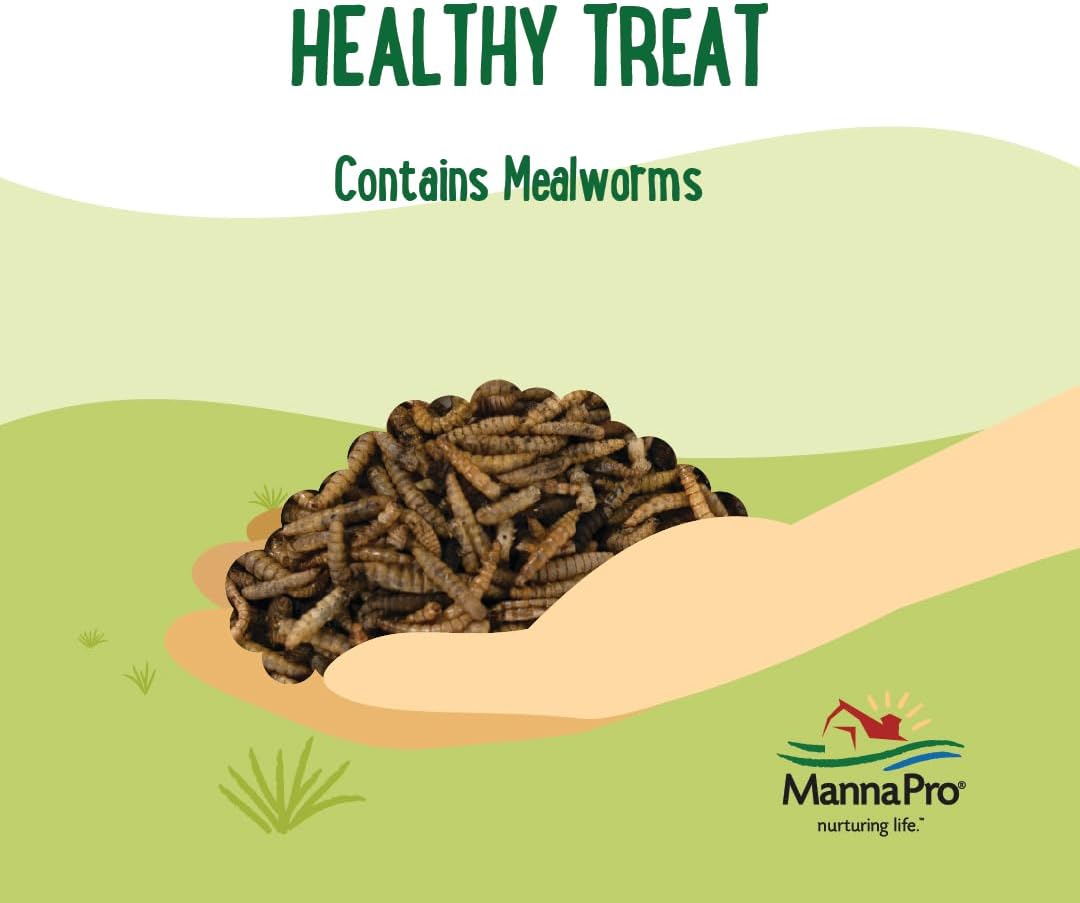 Nutrient rich mealworms in 10 ounce bag
