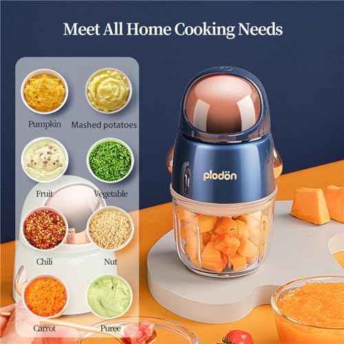 Plodon baby food maker blue spaceman variant being disassembled for easy cleaning.