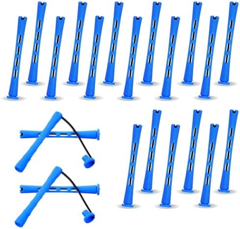 Bremorou plastic hair perming rods 20 piece set front view for cold wave curls