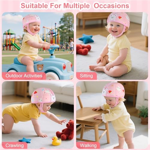 Cute rabbit pattern on pink Accmor baby safety cap