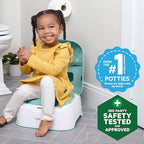 Toddler using Ingenuity 3-in-1 system as a step stool