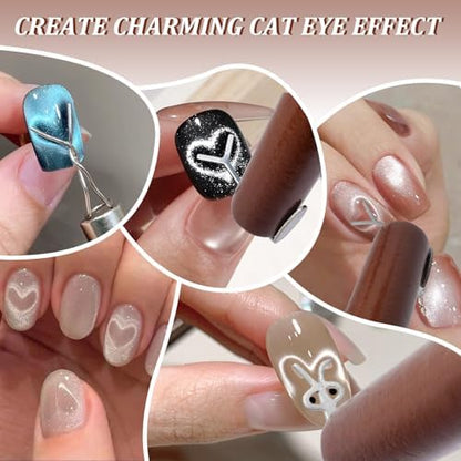 Full collection of Yayno nail art magnetic tools and guides