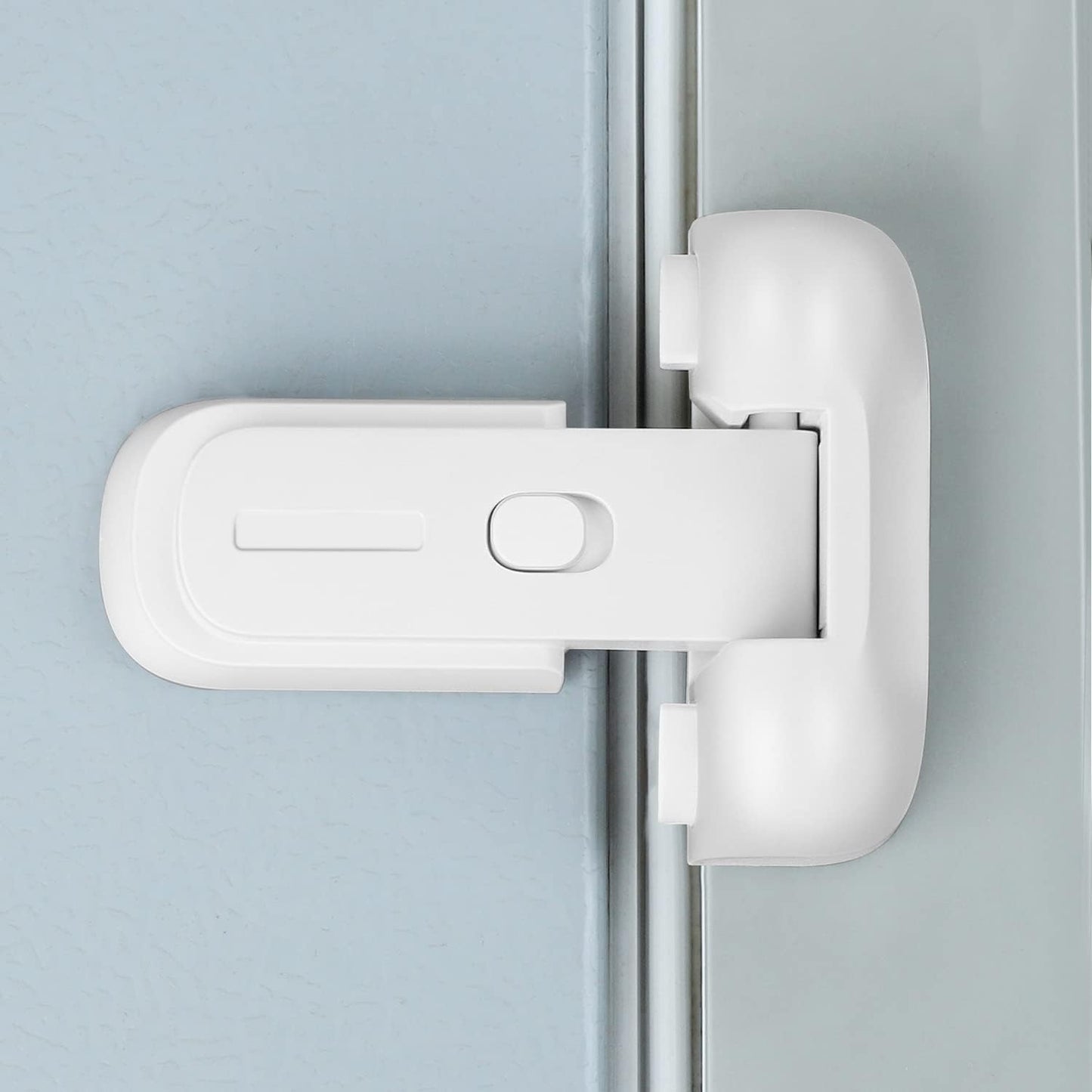 Clymene Refrigerator Fridge Freezer Door Lock white front view