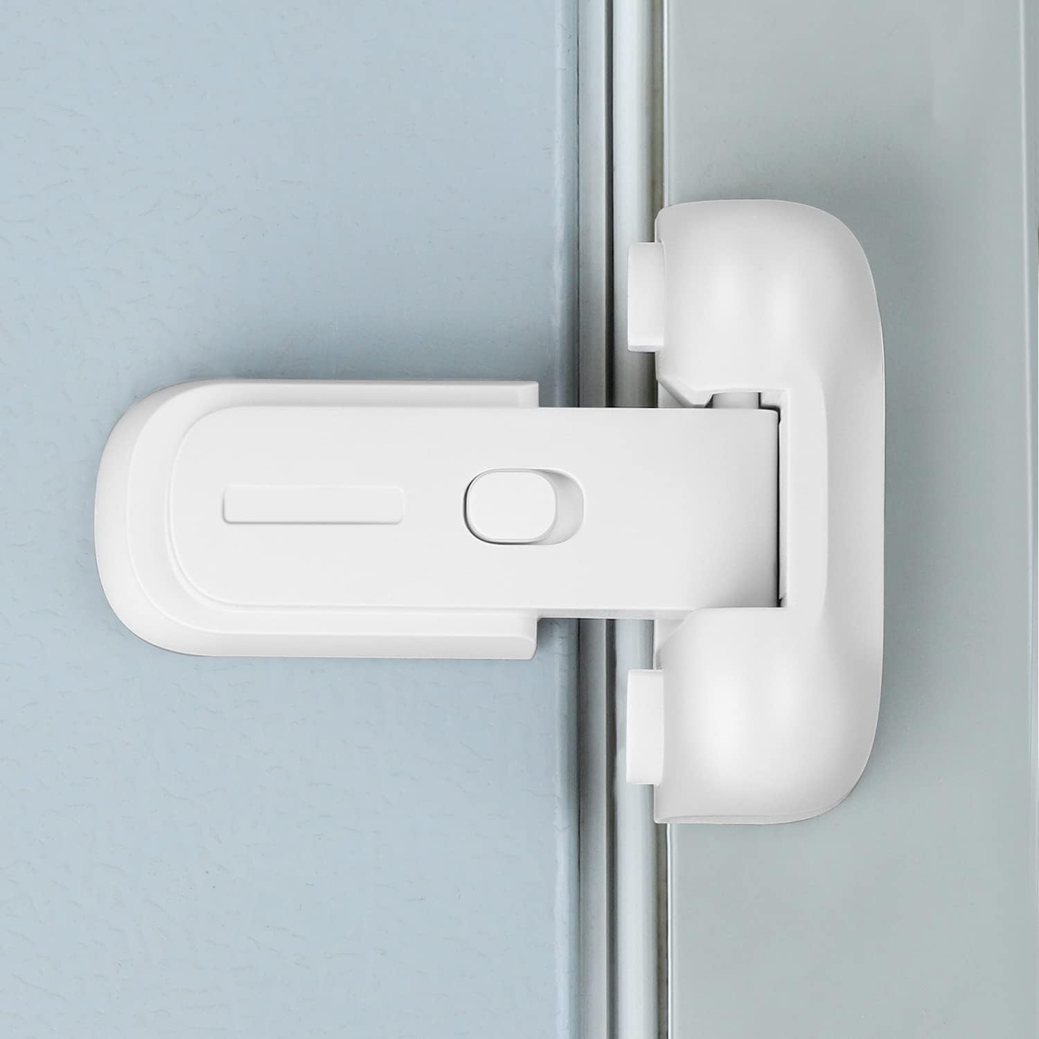 Clymene Refrigerator Fridge Freezer Door Lock white front view