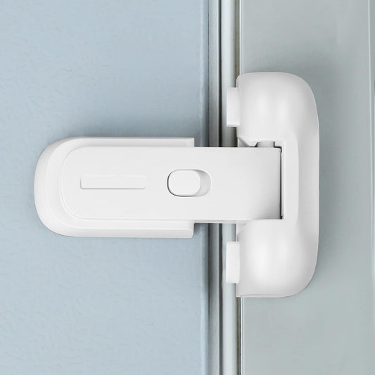 Clymene Refrigerator Fridge Freezer Door Lock white front view