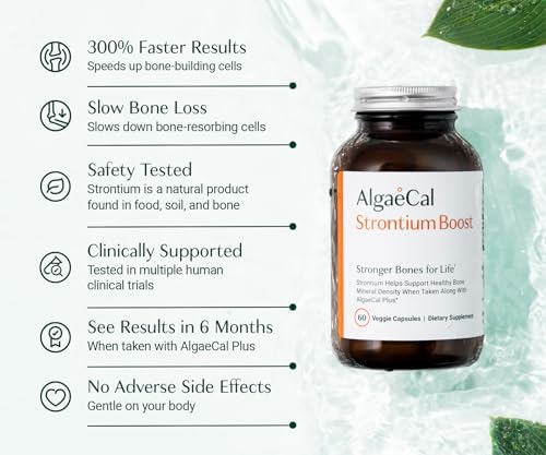AlgaeCal Strontium Boost 60 count supplement bottle packaging