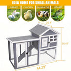 Geguri bunny cage showing upper sleeping area and lower wire mesh run