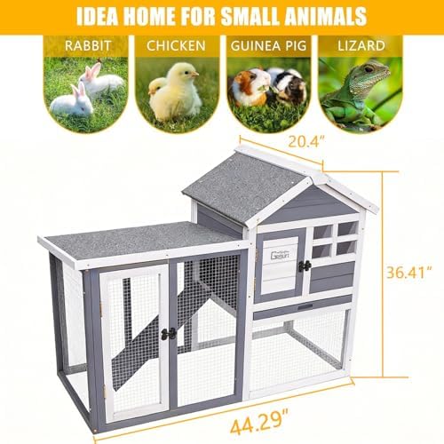 Geguri bunny cage showing upper sleeping area and lower wire mesh run