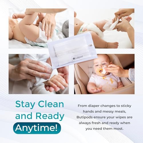 Butipods reusable travel wipes holder for makeup removal