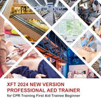 XFT defibrillator simulator interface for first aid beginners