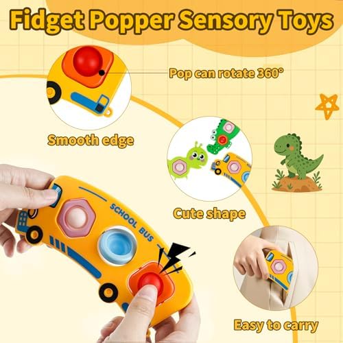 Crocodile shaped sensory popper travel toy