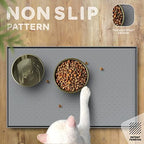 Pethappily easy clean dog bowl mat