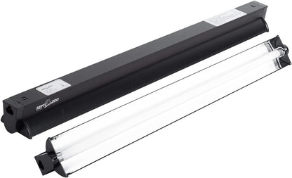 Repti Zoo T5 High Output UVB Lighting Combo Kit front view terrarium hood