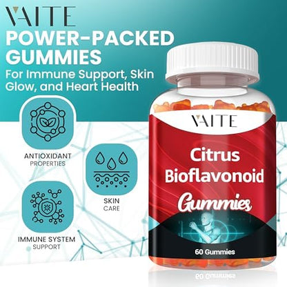 VAITE Citrus Bioflavonoid plant based vegan supplement gummies nutritional information label
