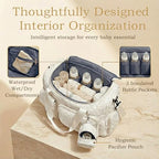 Coowarmbutb travel maternity bag interior pocket layout