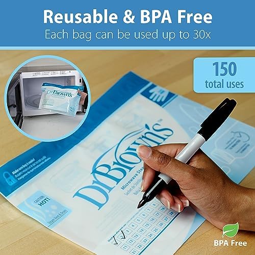 Dr. Brown's travel baby bottle sterilizer bag open