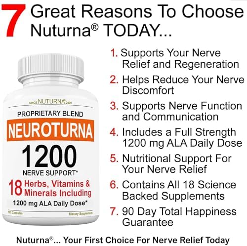 Nuturna 180 capsule nerve support bottle side profile