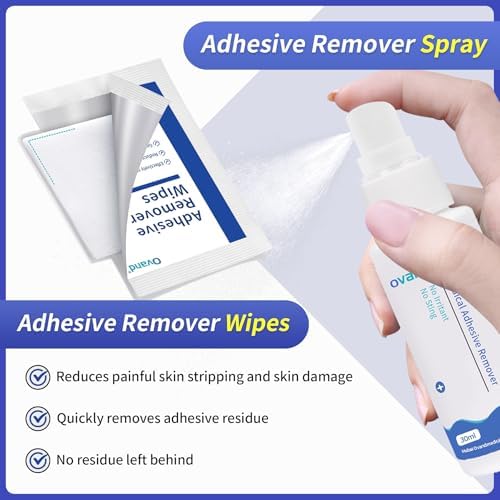 Gentle skin adhesive remover for post surgical bandage care