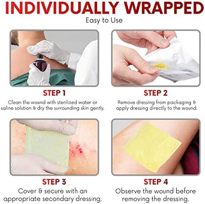 Back label of Healqu Xeroform dressing showing ingredients and application instructions.