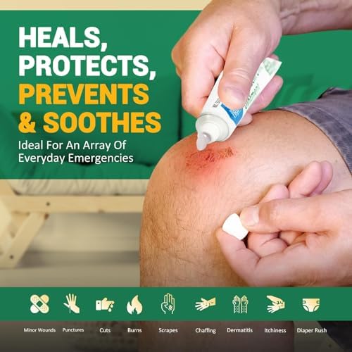 MED PRIDE first aid antibiotic ointment packaging displaying infection prevention benefits.