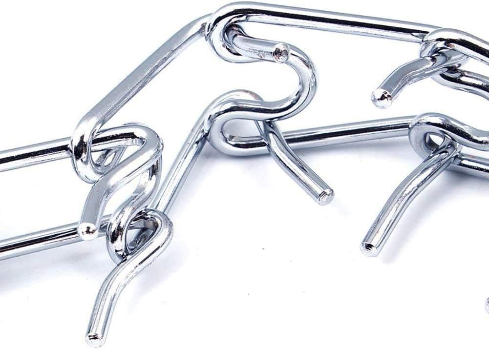 Darkyazi silver large two pack prong collar close up look