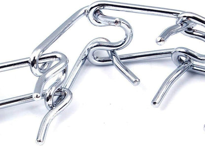 Darkyazi silver large two pack prong collar close up look